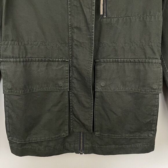 Anthropologie Left On Houston Utility Jacket Size XS Green w Aztec Knit Back - Picture 5 of 14